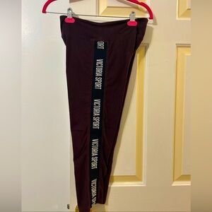 Victoria’s Secret, Victoria sport maroon cropped leggings. Cotton/spandex
